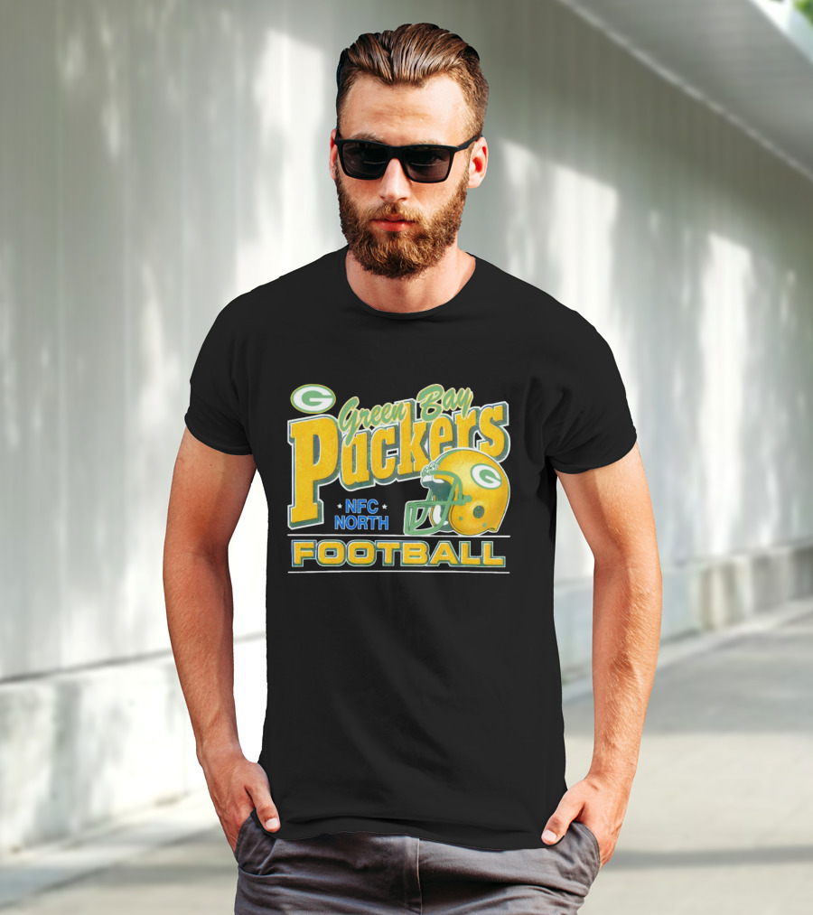 Green Bay Packers Football NFC North Helmet T-Shirt