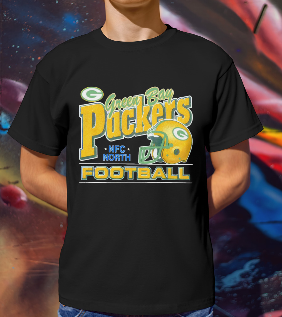 Green Bay Packers Football NFC North Helmet T-Shirt