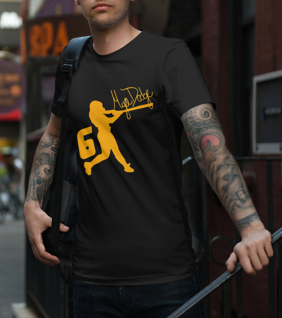 Mya Dodge Missouri Tigers Softball Signature Player Silhouette Number 6 T-Shirt