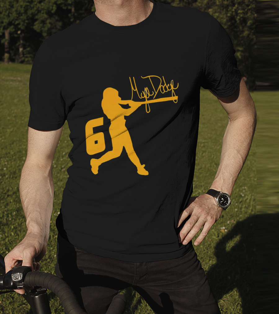 Mya Dodge Missouri Tigers Softball Signature Player Silhouette Number 6 T-Shirt