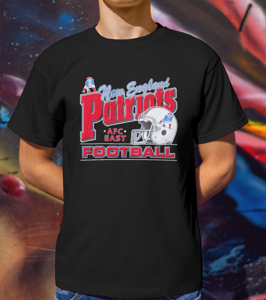 New England Patriots AFC East Football Helmet T-Shirt