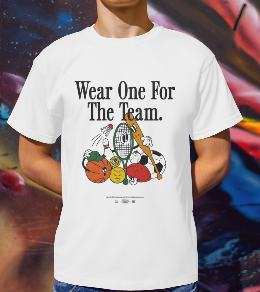 Wear One For The Team Sports Cartoon Characters T-Shirt