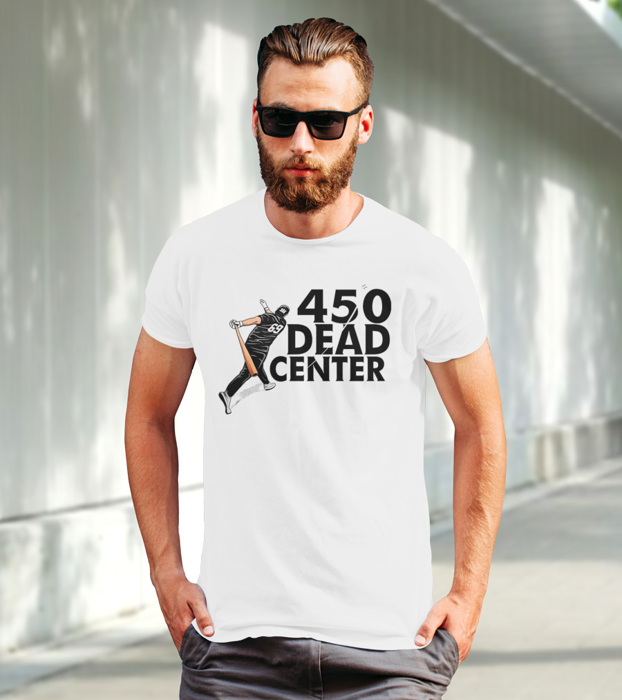 450 Dead Center Baseball Player Swinging T-Shirt
