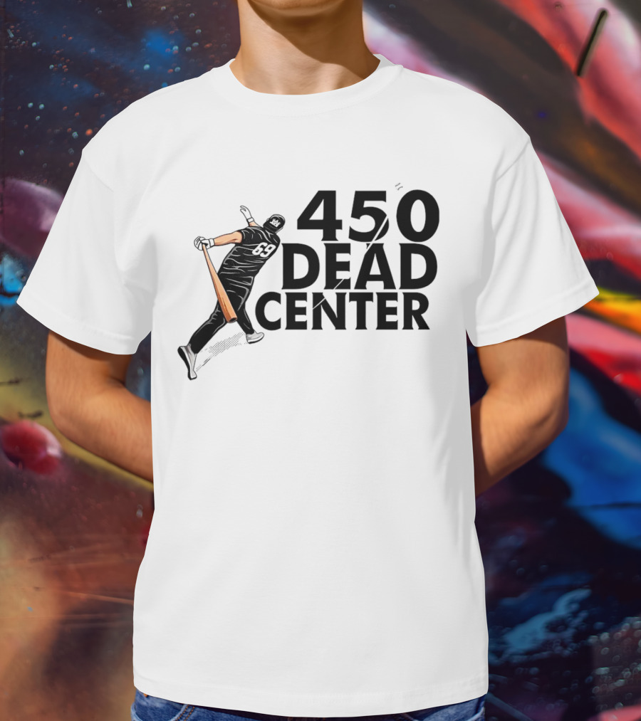 450 Dead Center Baseball Player Swinging T-Shirt