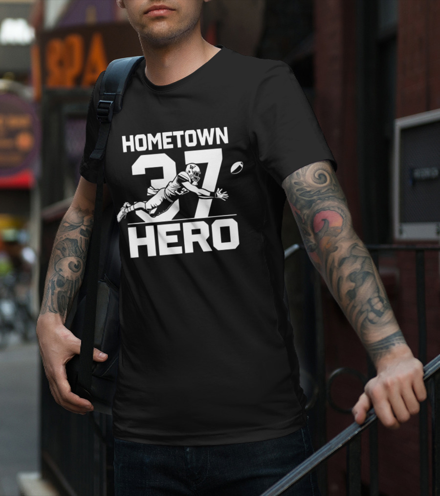 Hometown Hero 37 Jack Westover Football Player T-Shirt