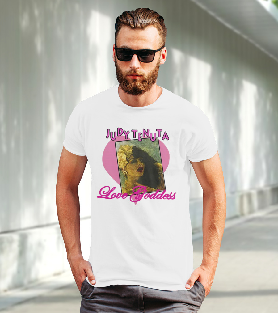 Judy Tenuta Love Goddess Vintage Art With Heart Background T-Shirt