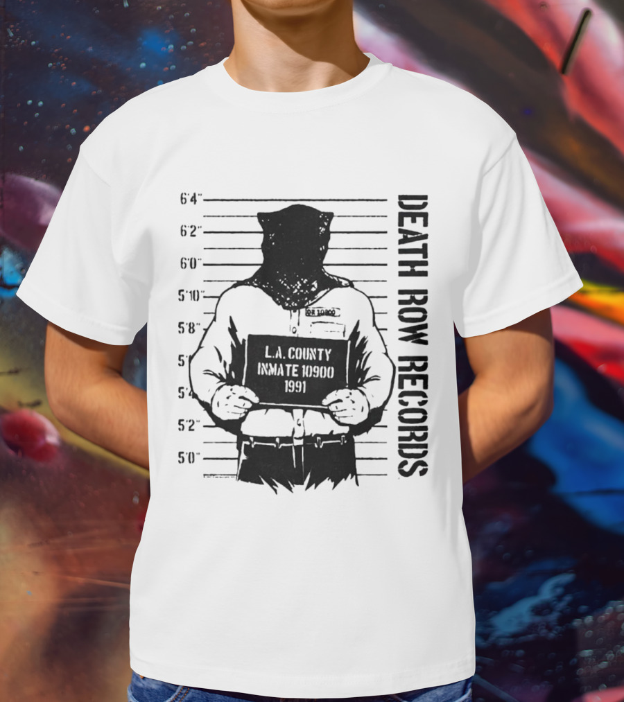 Death Row Records LA County Inmate 1990 1991 T-Shirt