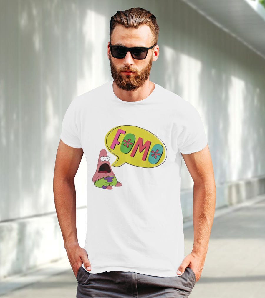 FOMO Surprised Patrick Face Meme Bubble T-Shirt