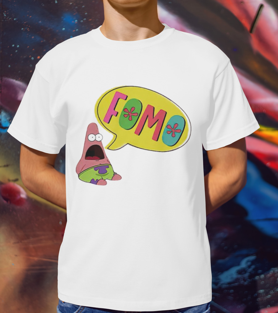 FOMO Surprised Patrick Face Meme Bubble T-Shirt