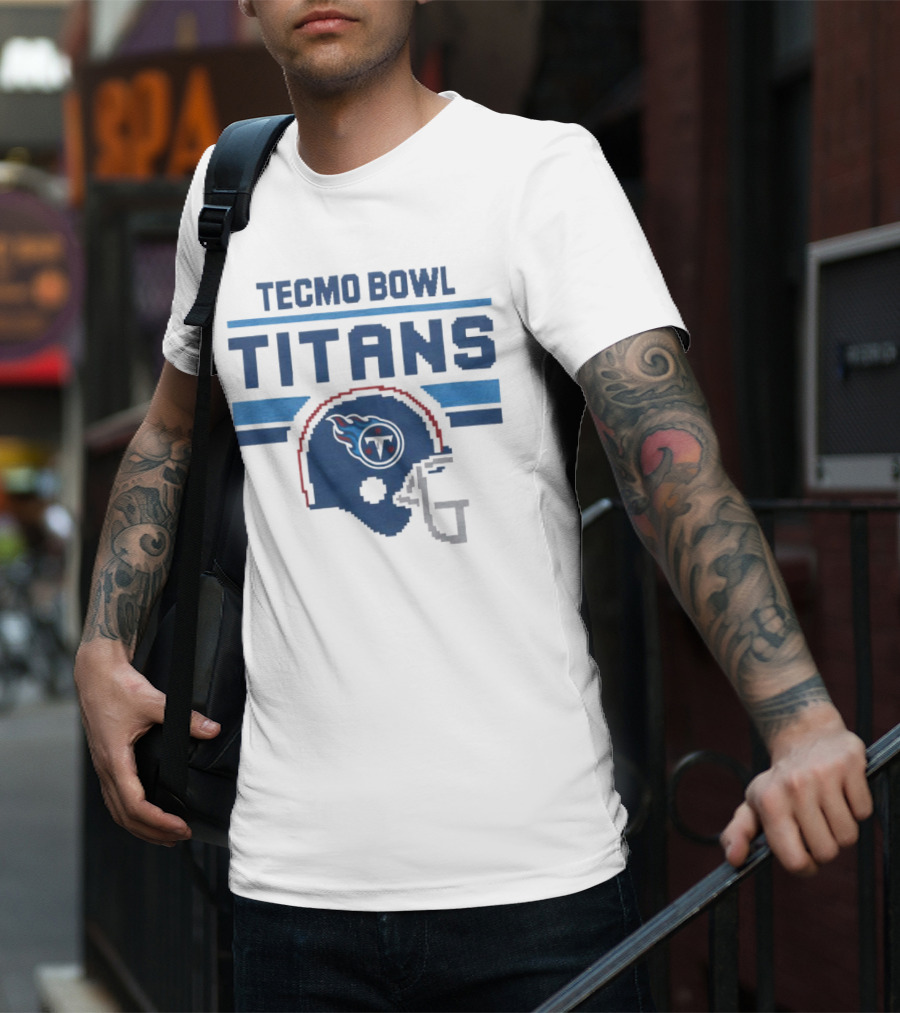 Tecmo Bowl Titans Retro Tennessee Titans Helmet T-Shirt