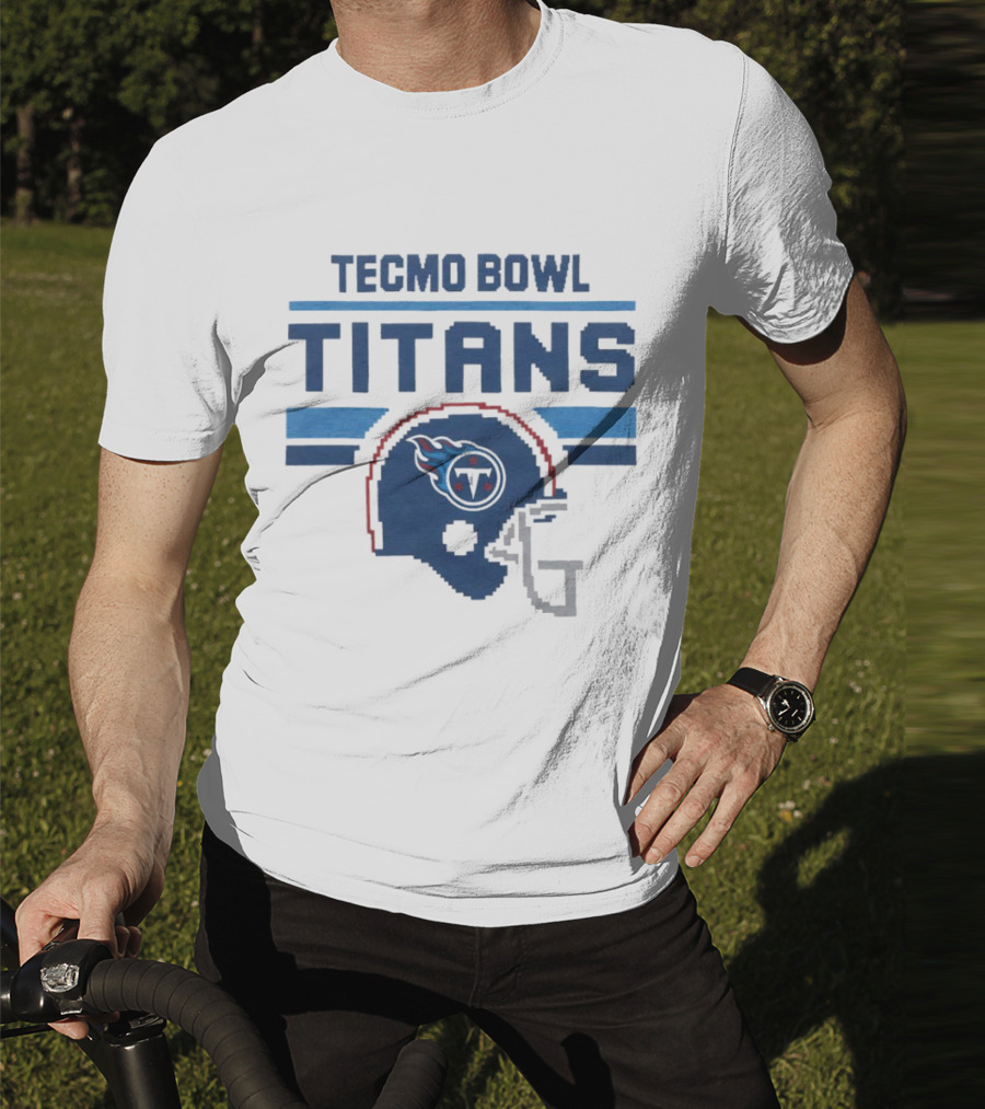 Tecmo Bowl Titans Retro Tennessee Titans Helmet T-Shirt