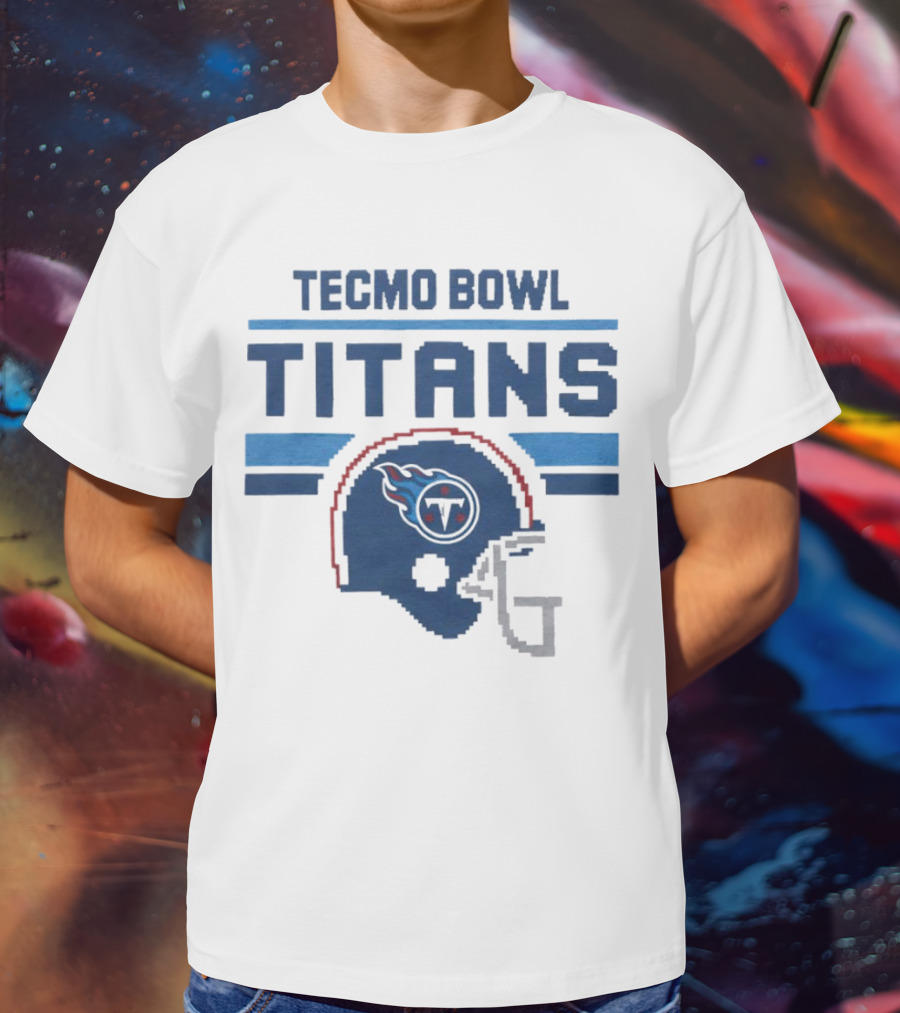 Tecmo Bowl Titans Retro Tennessee Titans Helmet T-Shirt