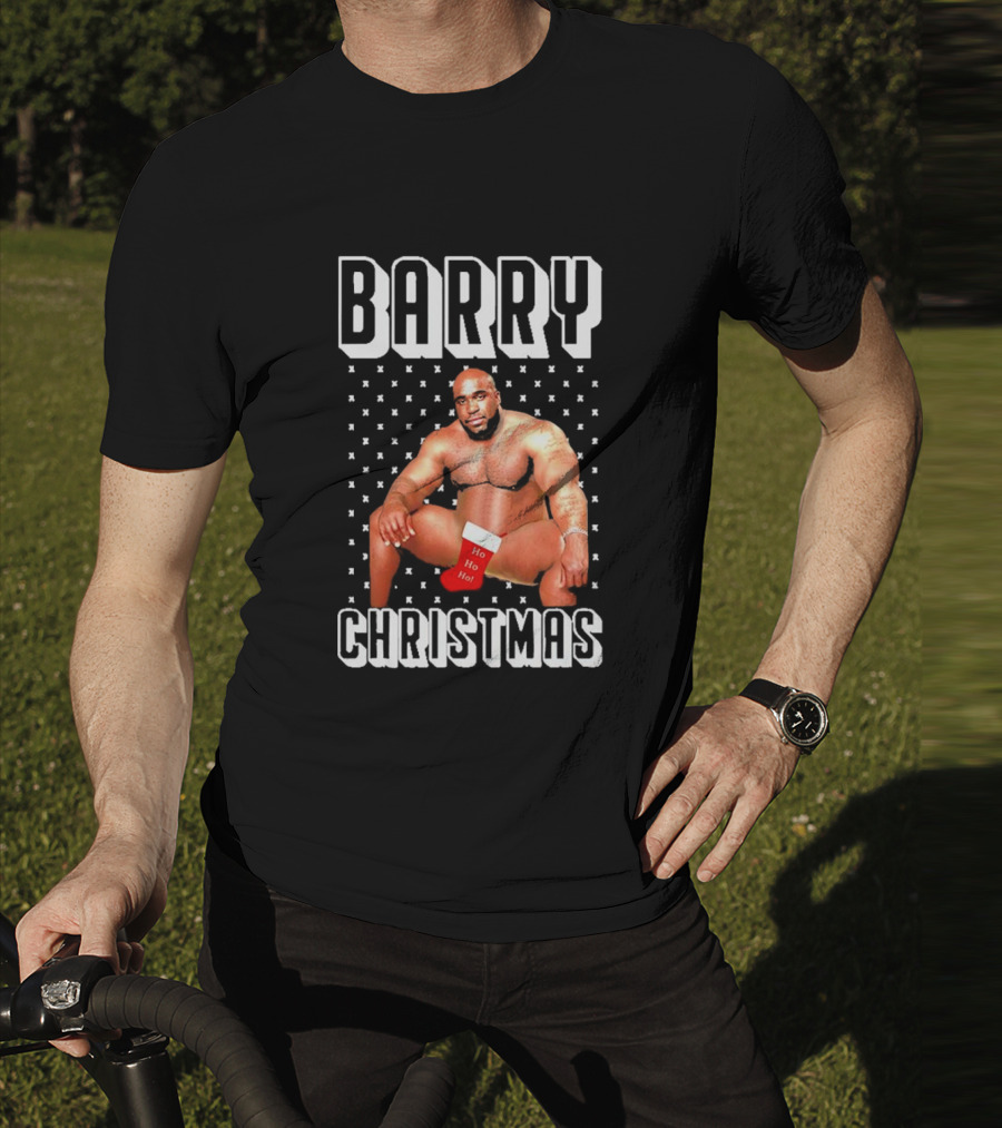 Barry Christmas Ho Ho Ho Stocking Holiday T-Shirt