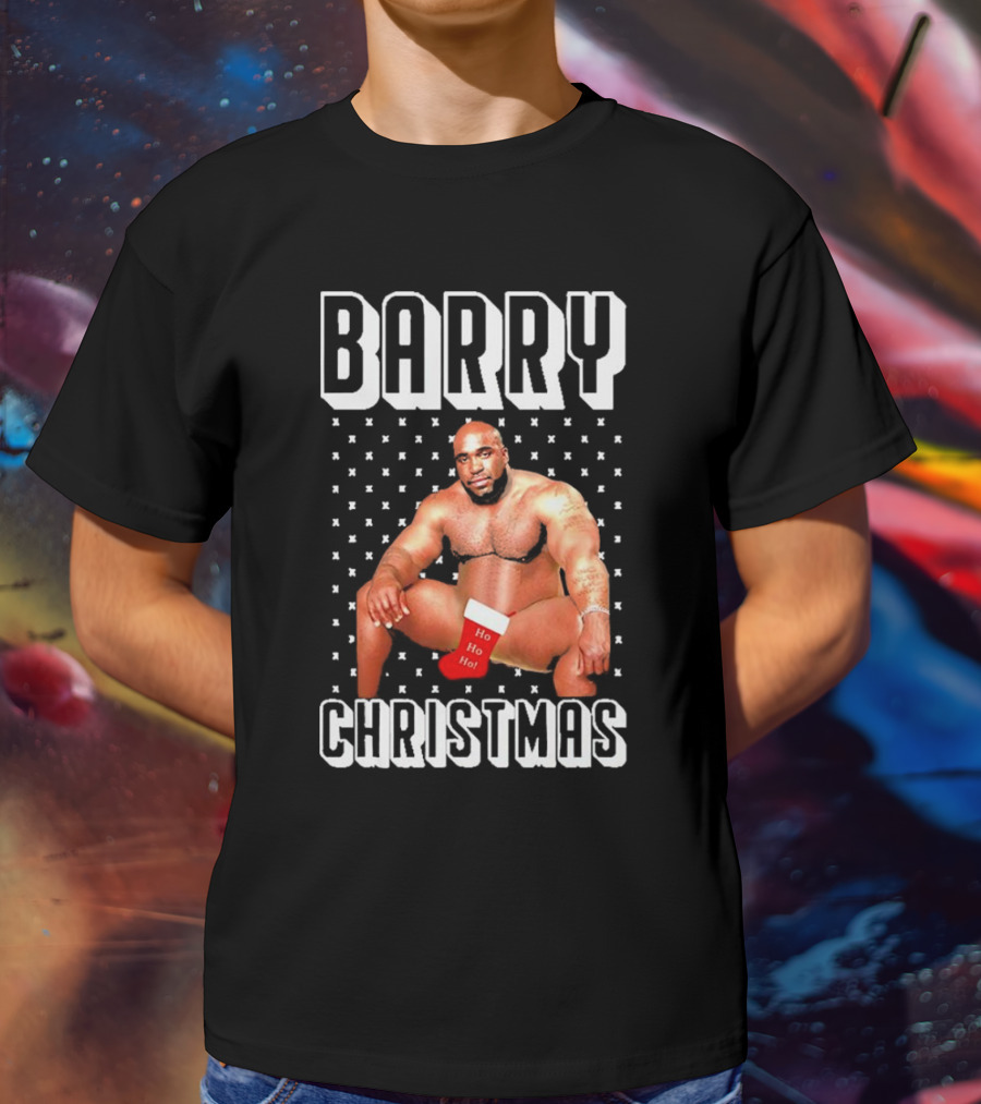 Barry Christmas Ho Ho Ho Stocking Holiday T-Shirt