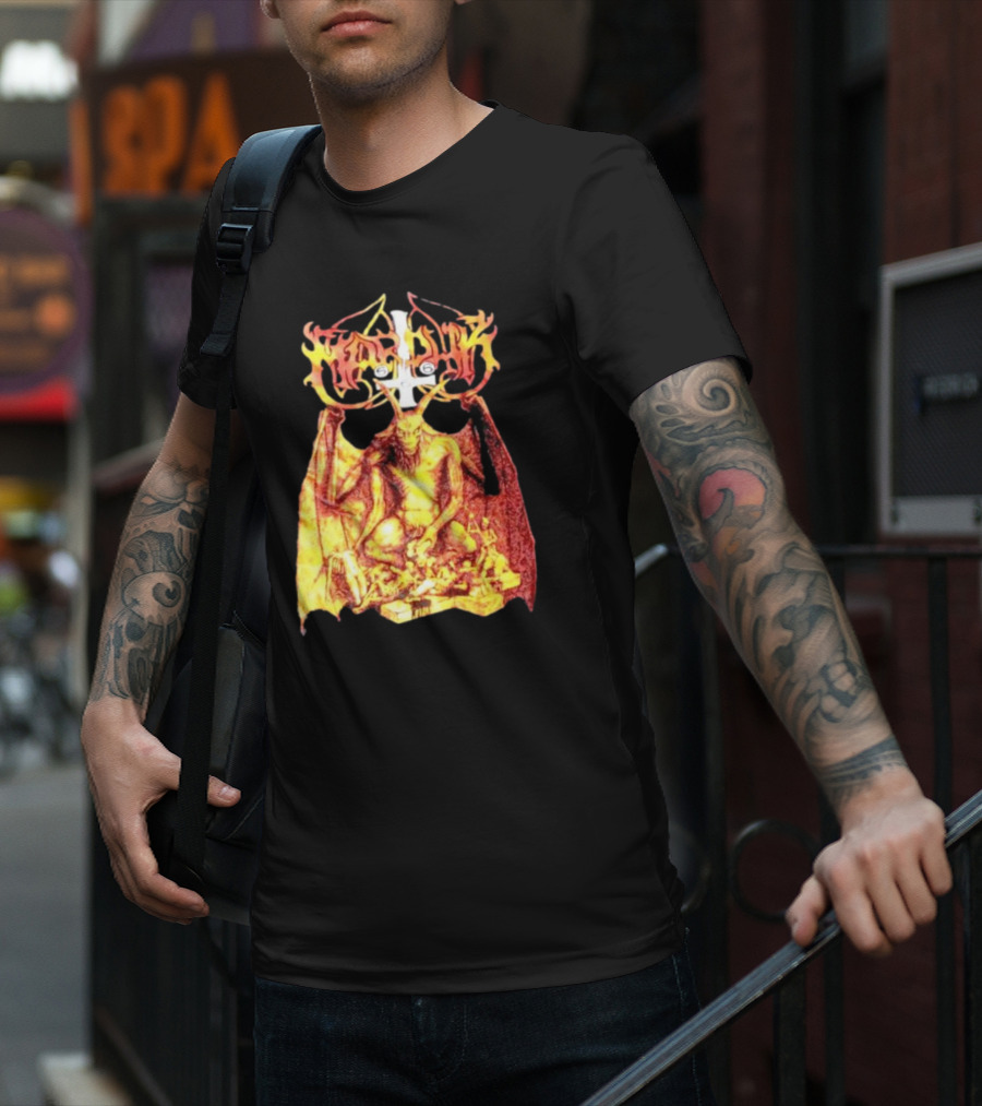 Marduk Demon Goat Occult Symbolism With Satanic T-Shirt
