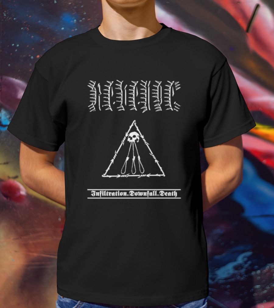 Revenge Infiltration Downfall Death Skull Triad T-Shirt