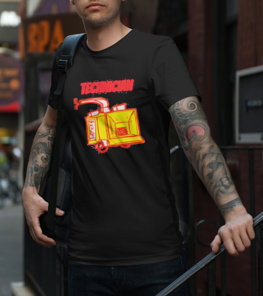 Salty Cracker Technician Vintage Machine T-Shirt