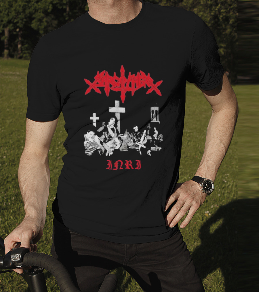 Sarcofago INRI Graveyard Crosses Photo T-Shirt