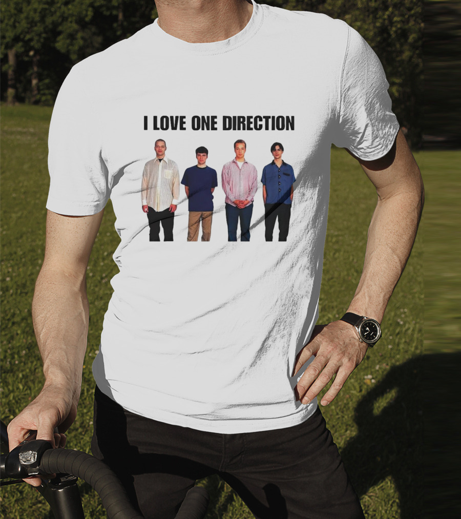 I Love One Direction Plaatse Nemen Baard Menswear T-Shirt
