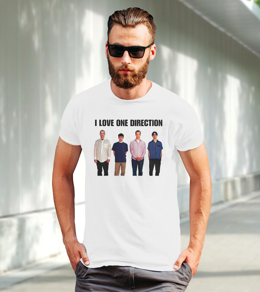 I Love One Direction Plaatse Nemen Baard Menswear T-Shirt