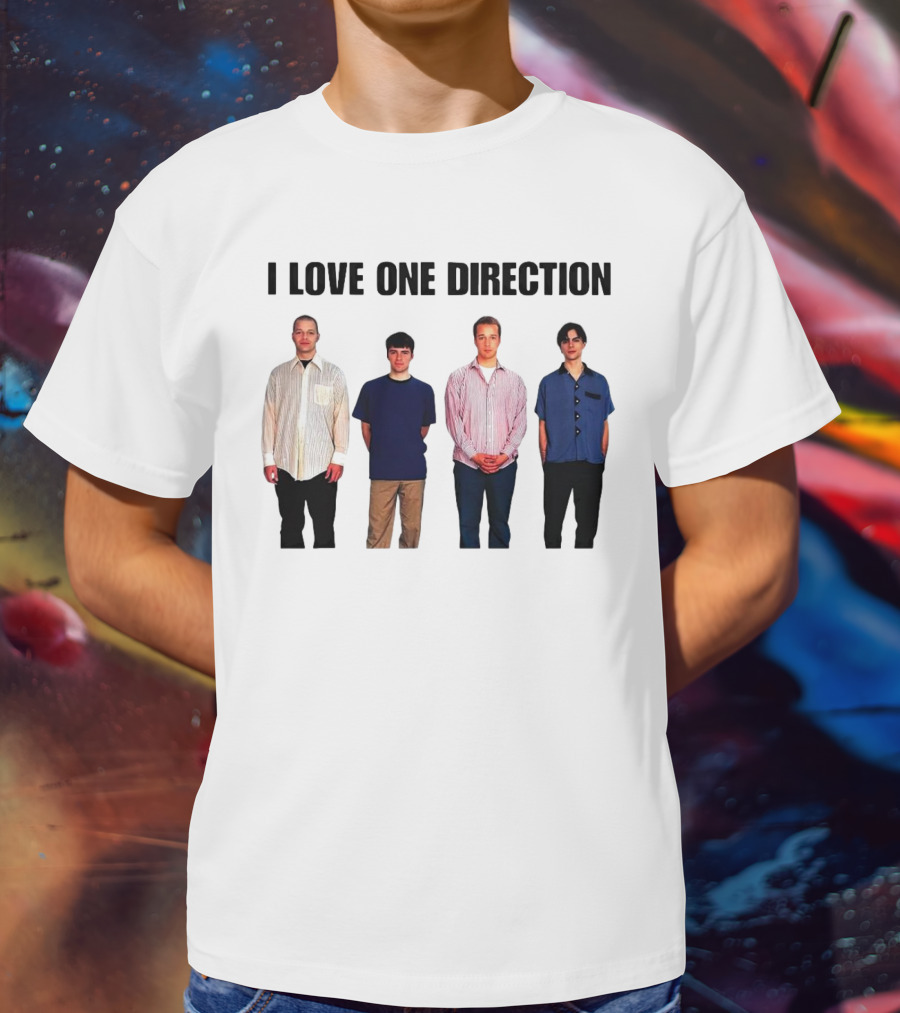 I Love One Direction Plaatse Nemen Baard Menswear T-Shirt