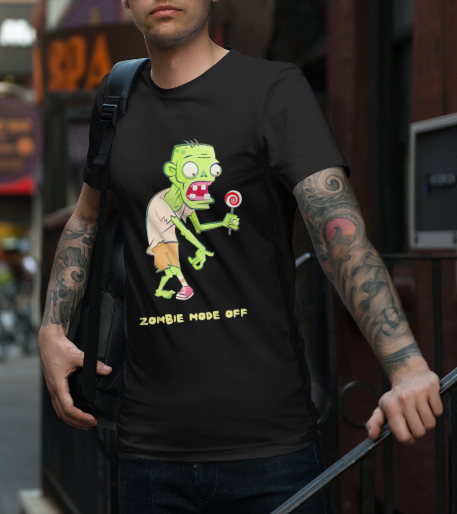 ZOMBIE MODE OFF LOLLIPOP CHARACTER VIBRANT T-Shirt