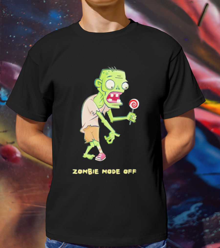 ZOMBIE MODE OFF LOLLIPOP CHARACTER VIBRANT T-Shirt
