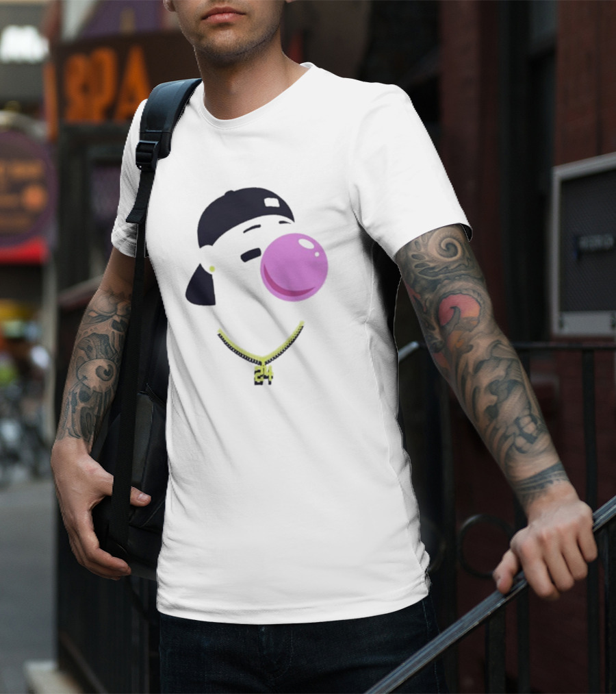 Griffey Clown Iconic Bubblegum Necklace 24 Player T-Shirt