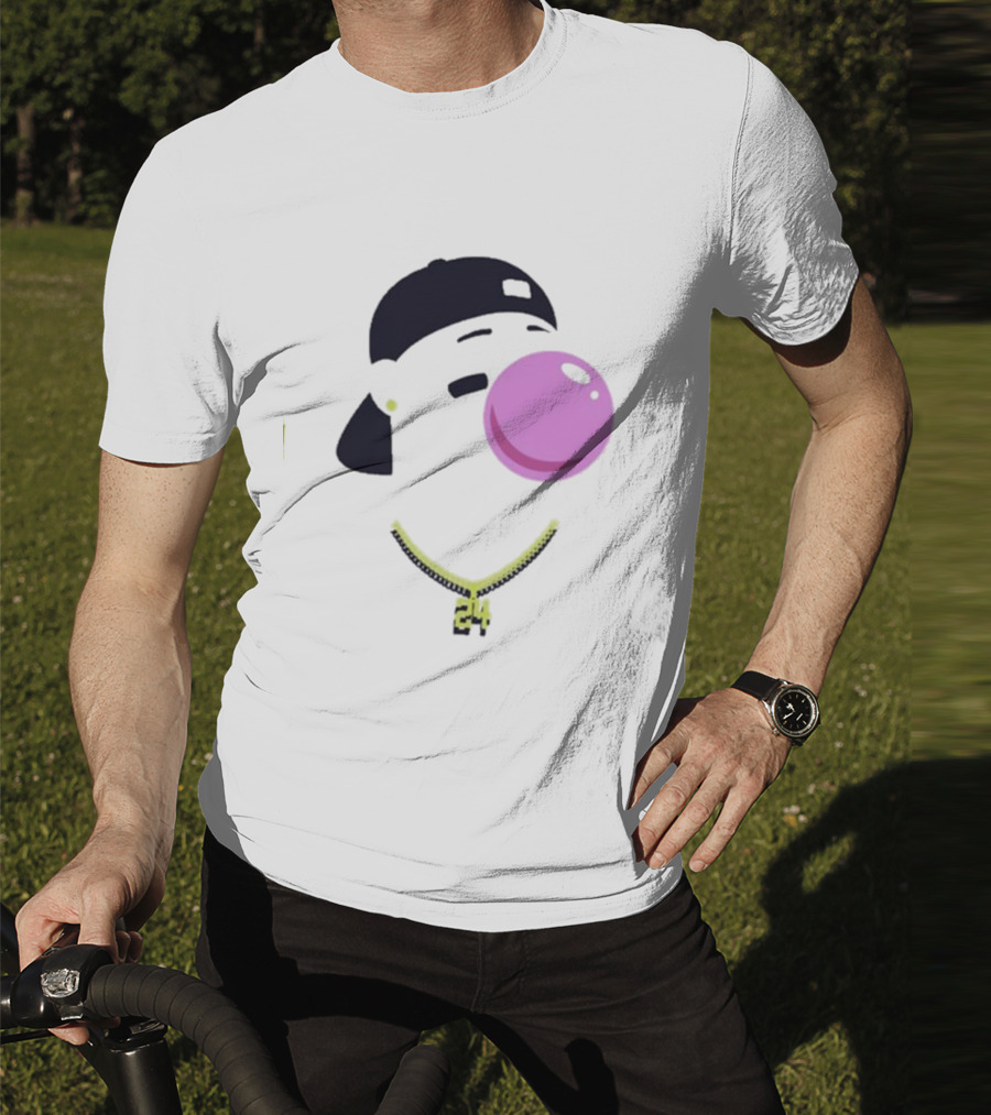 Griffey Clown Iconic Bubblegum Necklace 24 Player T-Shirt