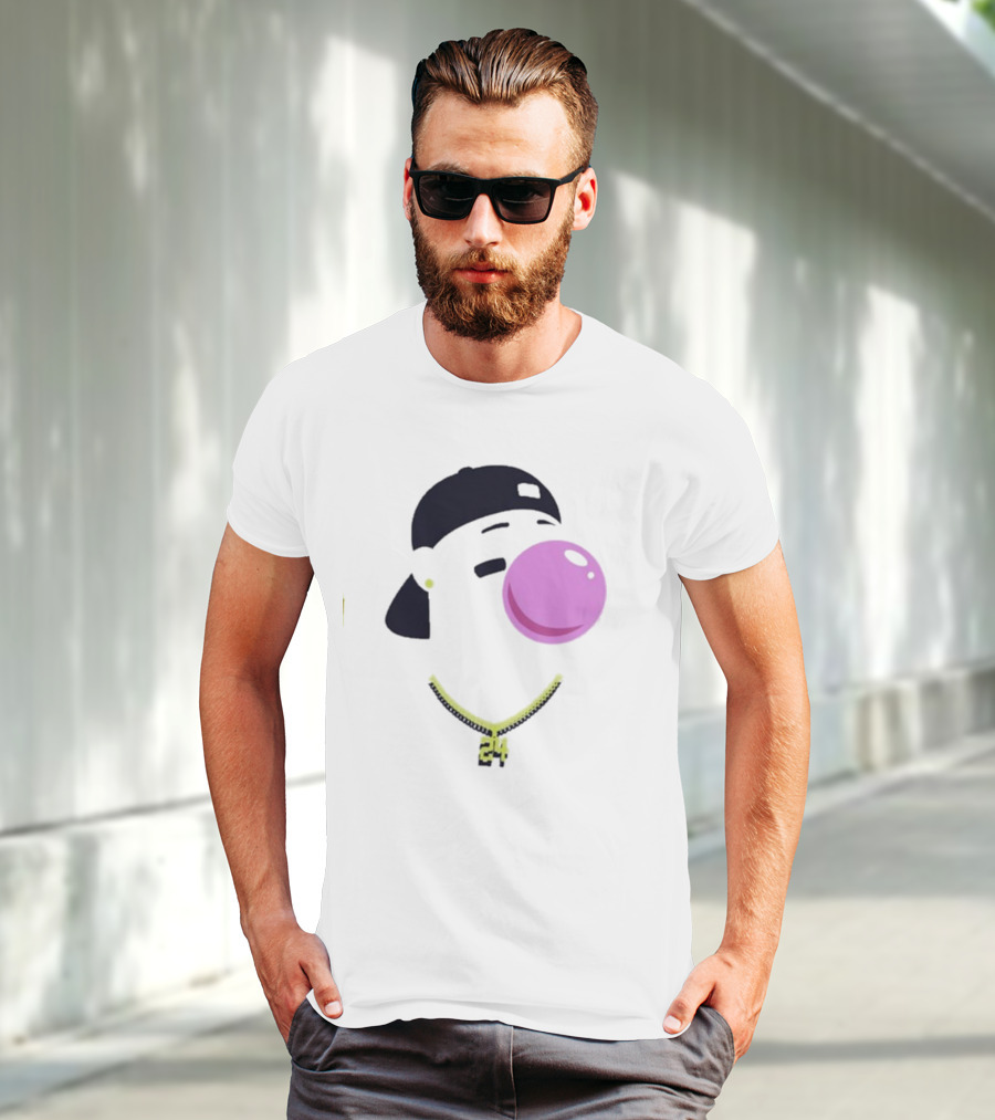 Griffey Clown Iconic Bubblegum Necklace 24 Player T-Shirt