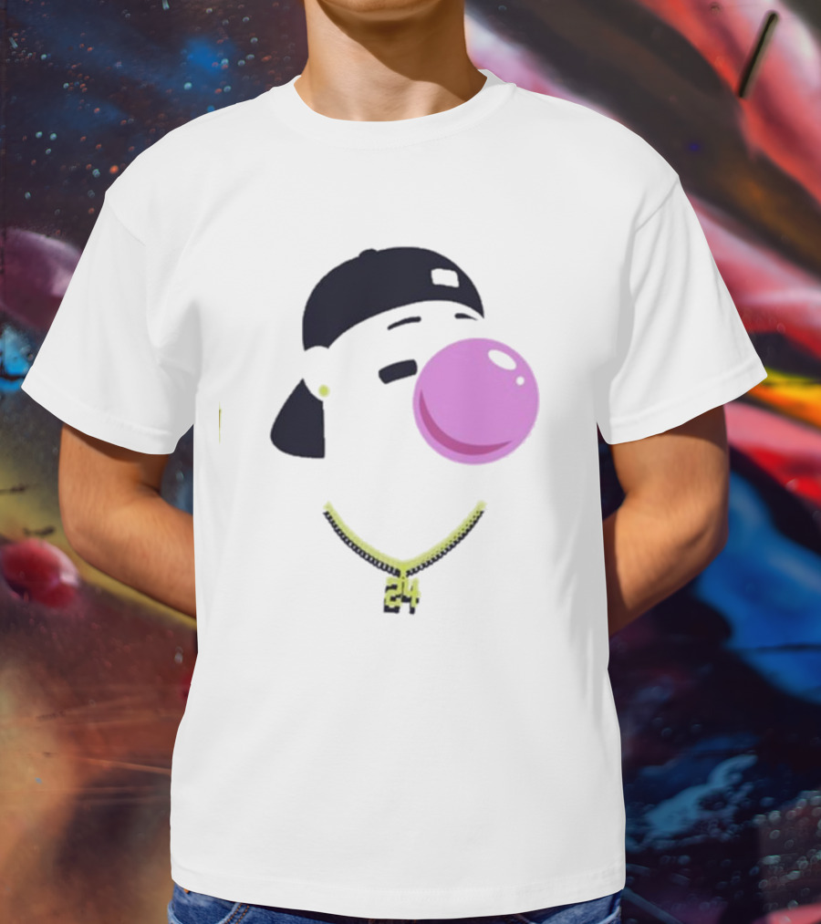 Griffey Clown Iconic Bubblegum Necklace 24 Player T-Shirt