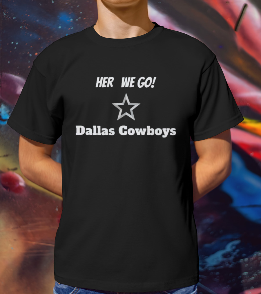 Here We Go Dallas Cowboys Star Christmas Sweater Dak Prescott T-Shirt