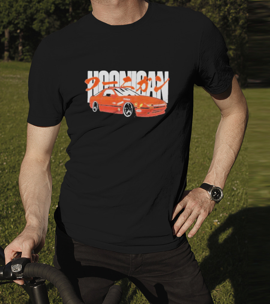 Hoonigan FC Rotary Japanese Kanji Red Sports Car T-Shirt