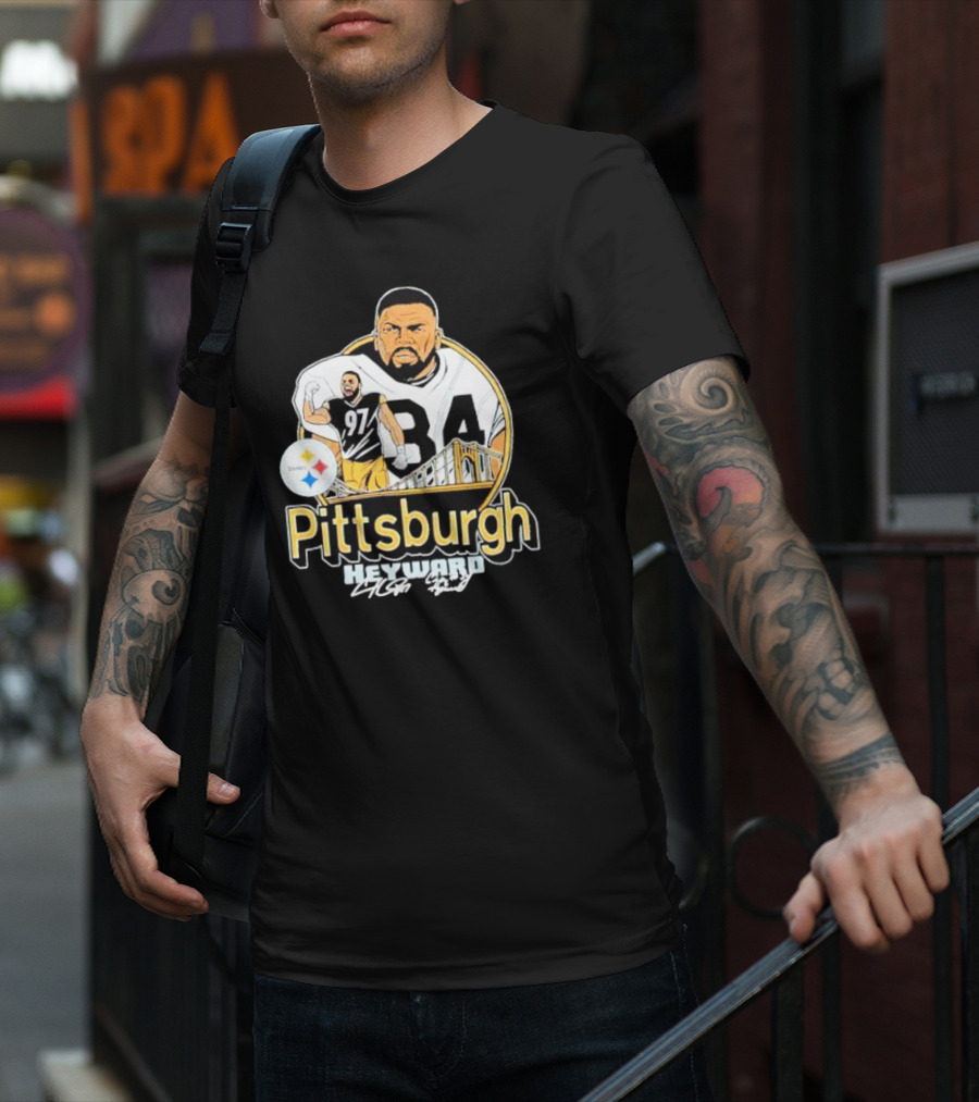 Pittsburgh Steelers Heyward 97 Ironhead Signature Bridge T-Shirt