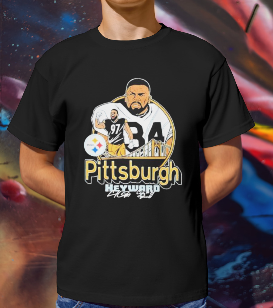 Pittsburgh Steelers Heyward 97 Ironhead Signature Bridge T-Shirt