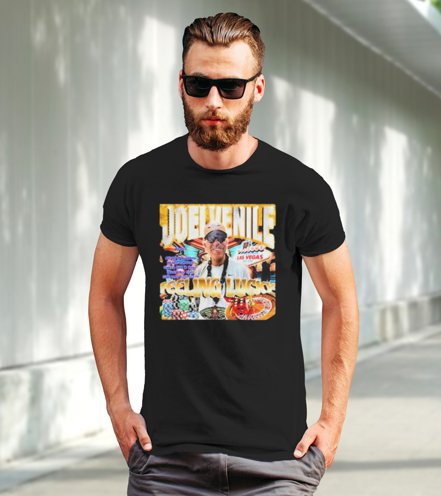 JOELVENILE FEELING LUCKY LAS VEGAS CASINO ROULETTE T-Shirt