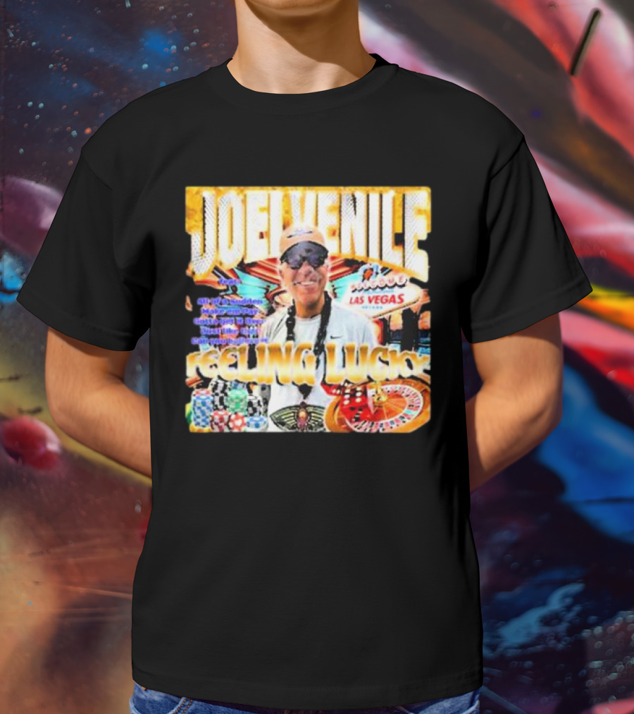 JOELVENILE FEELING LUCKY LAS VEGAS CASINO ROULETTE T-Shirt