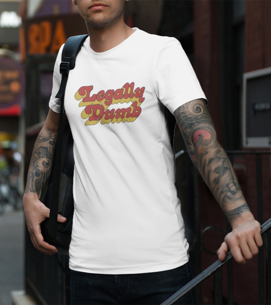 Legally Dumb Retro Style Red T-Shirt