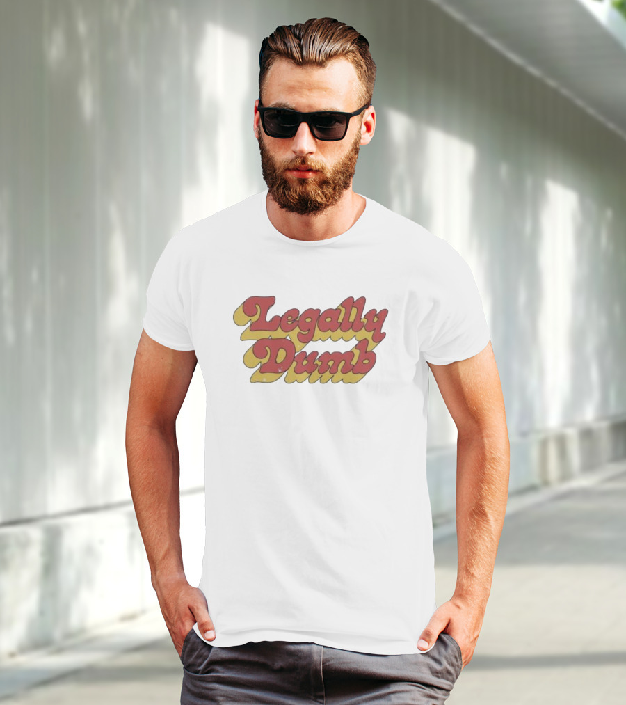 Legally Dumb Retro Style Red T-Shirt