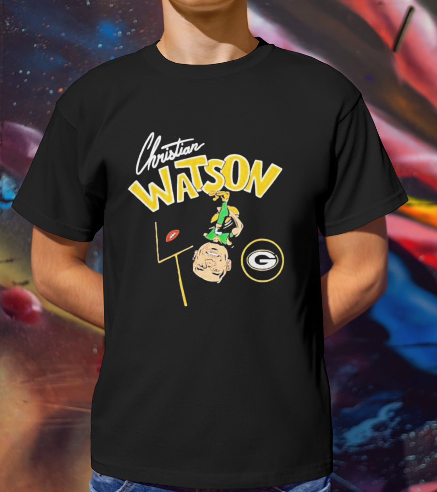 Christian Watson Green Bay Packers Football Comic T-Shirt