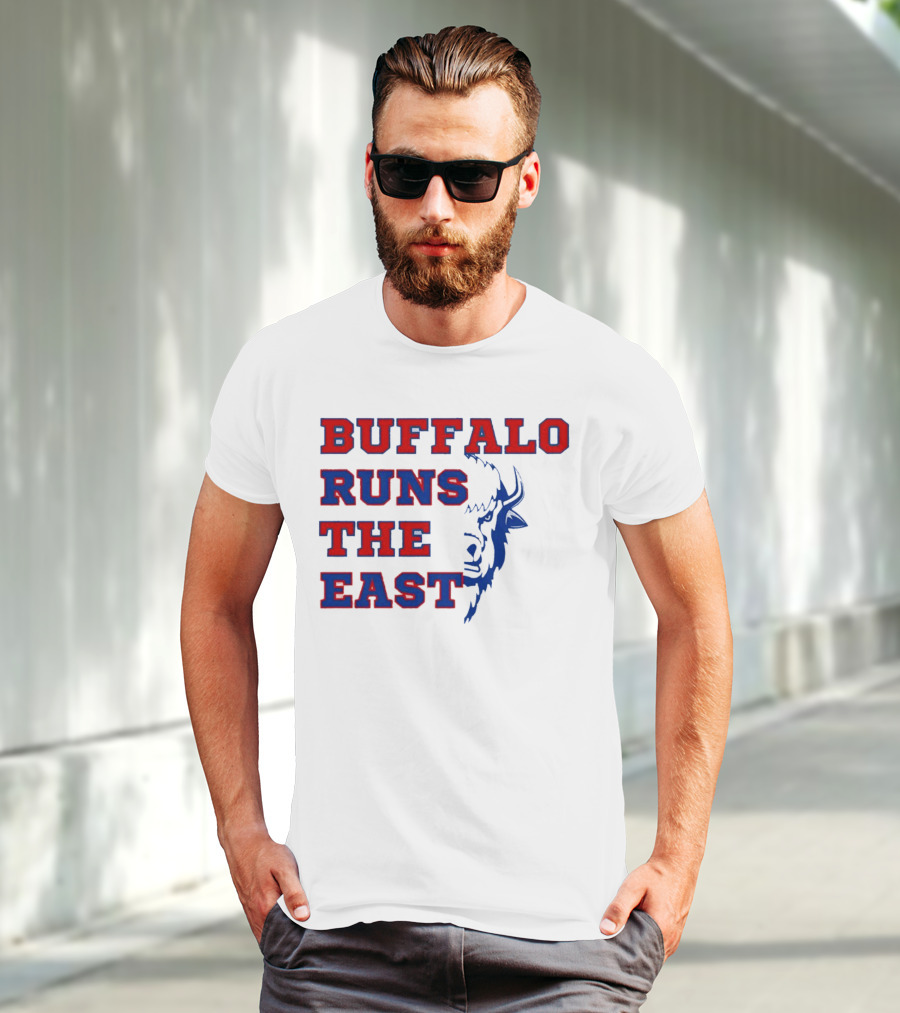 Buffalo Runs The East Bold Text With Buffalo T-Shirt