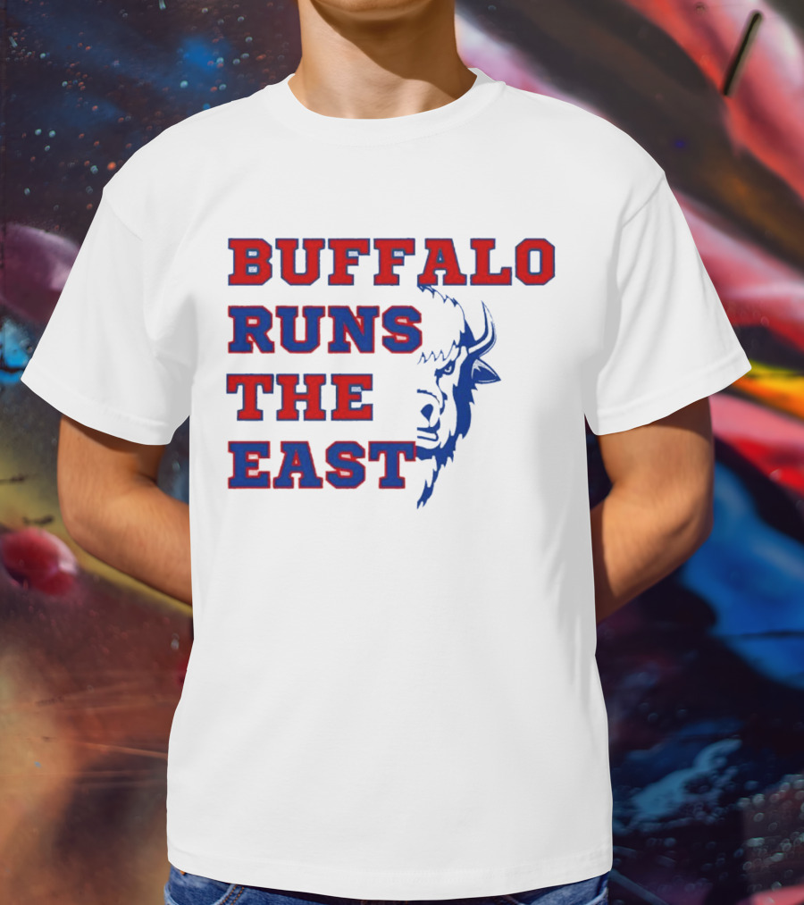 Buffalo Runs The East Bold Text With Buffalo T-Shirt