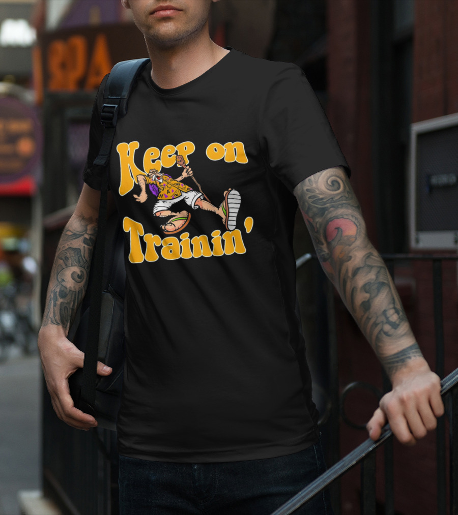 Master Roshi Keep On Trainin' Retro Style Sandals Hawaiian Shirt Cane T-Shirt