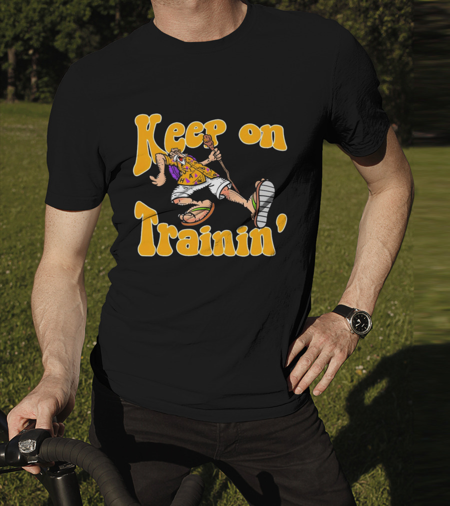 Master Roshi Keep On Trainin' Retro Style Sandals Hawaiian Shirt Cane T-Shirt