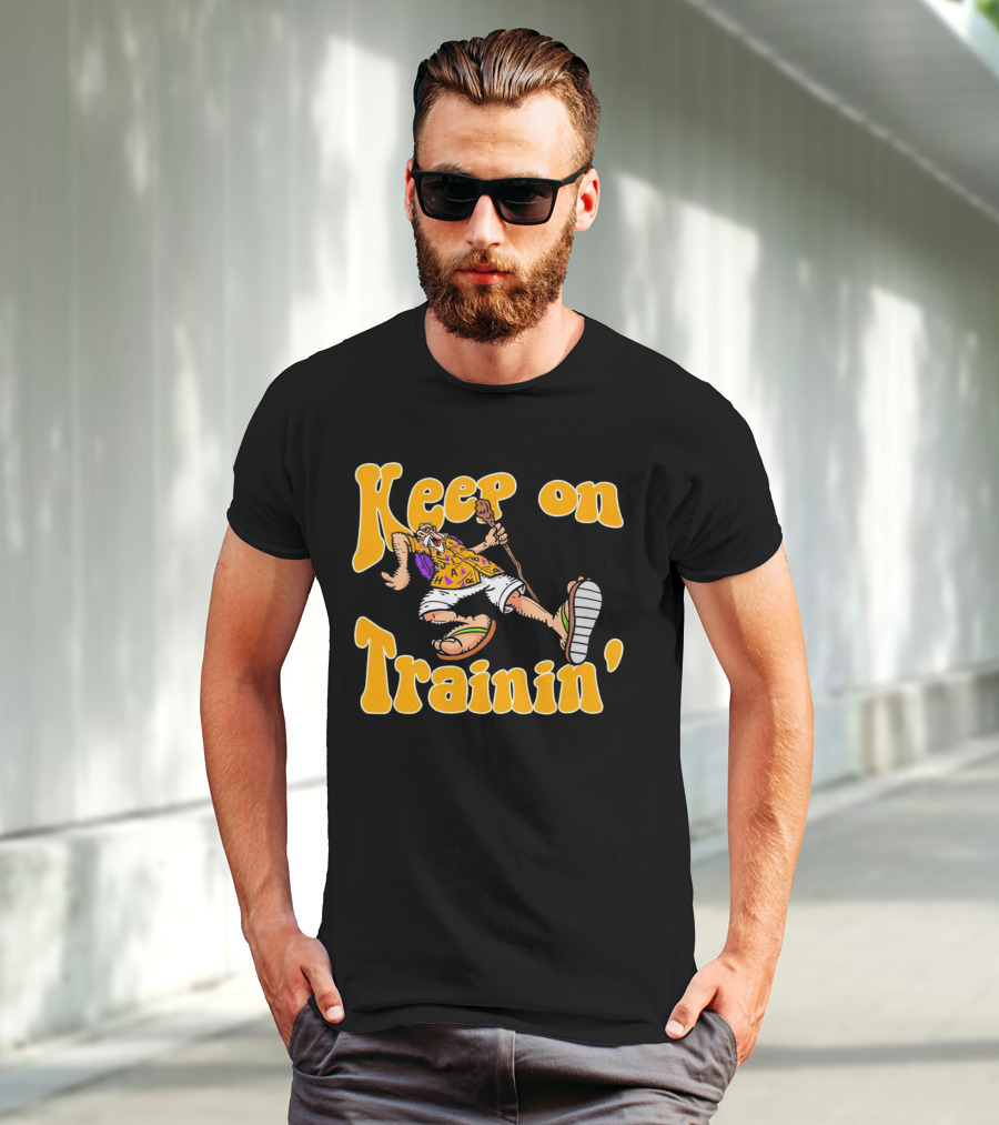 Master Roshi Keep On Trainin' Retro Style Sandals Hawaiian Shirt Cane T-Shirt