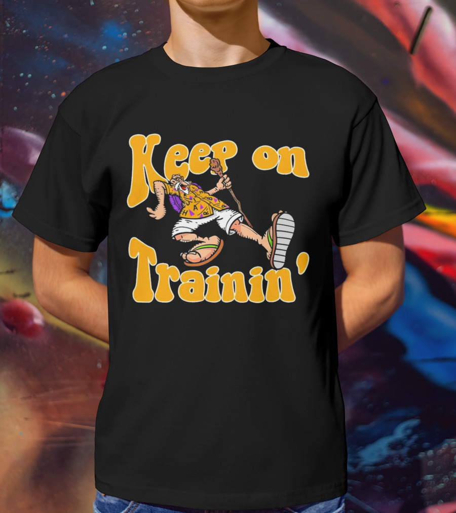 Master Roshi Keep On Trainin' Retro Style Sandals Hawaiian Shirt Cane T-Shirt
