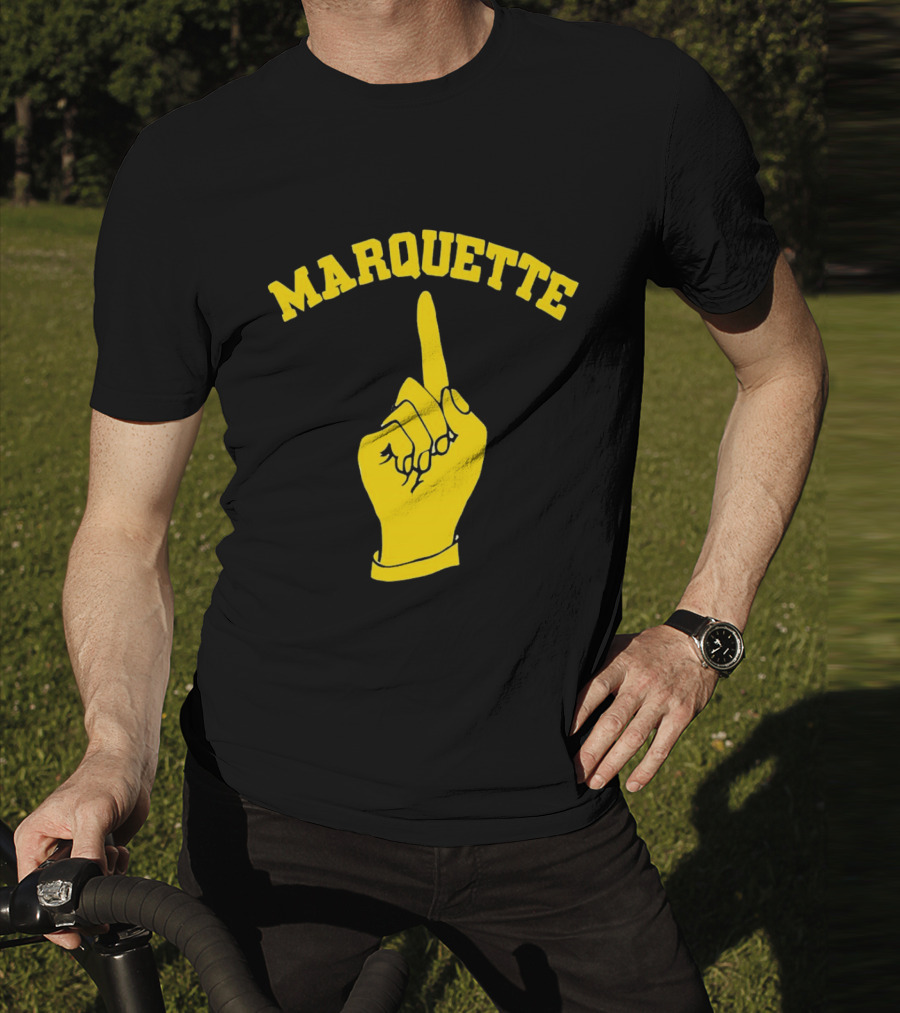 Marquette Yellow Number One Finger T-Shirt