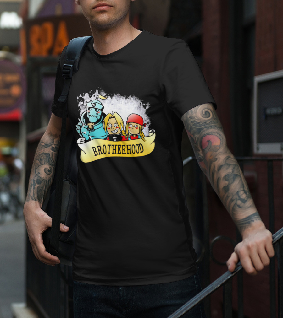 Brotherhood Alphonse Edward Winry Banner T-Shirt