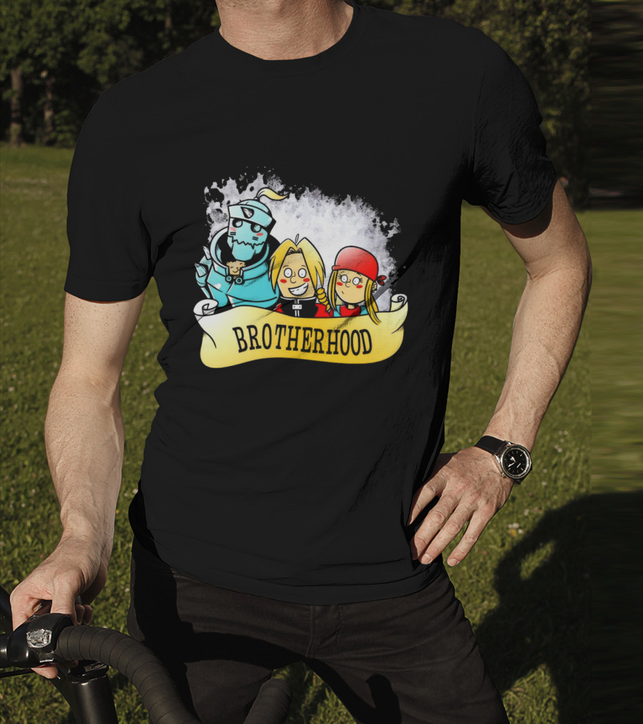 Brotherhood Alphonse Edward Winry Banner T-Shirt