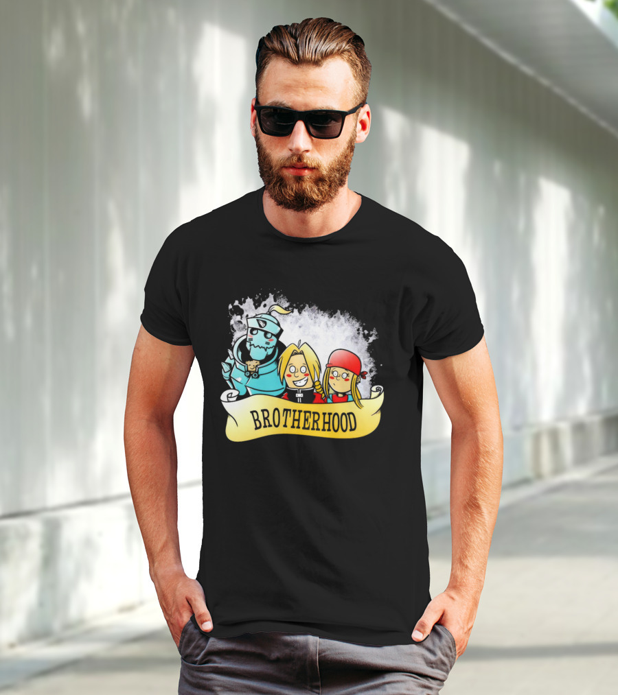 Brotherhood Alphonse Edward Winry Banner T-Shirt